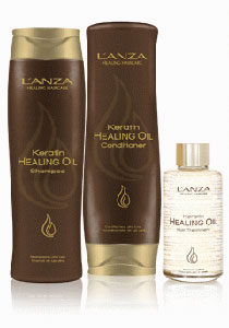 lanza-keratin-healing-oil haargeheimperfecte krullen in geverfd haar